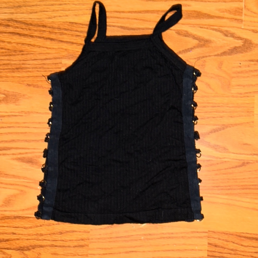 Black and silver ringed tank top